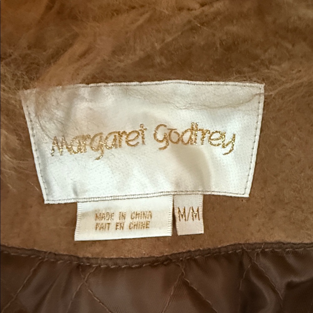Tan Suede Coat with Mongolian Fur Collar - Picture 3 of 9